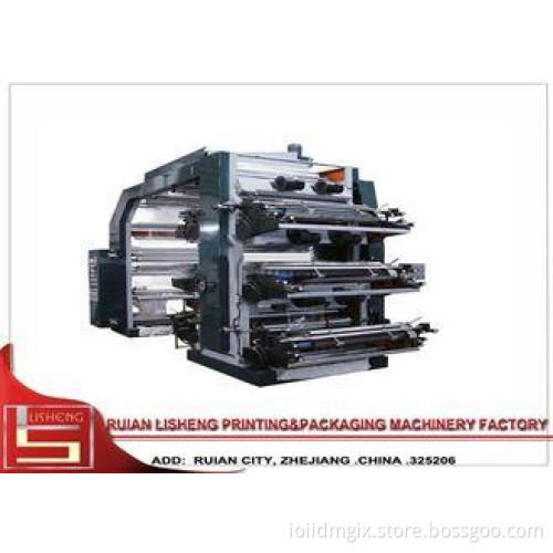32 Kw 6 Color Flexo Printing Machine with Synchronous belt